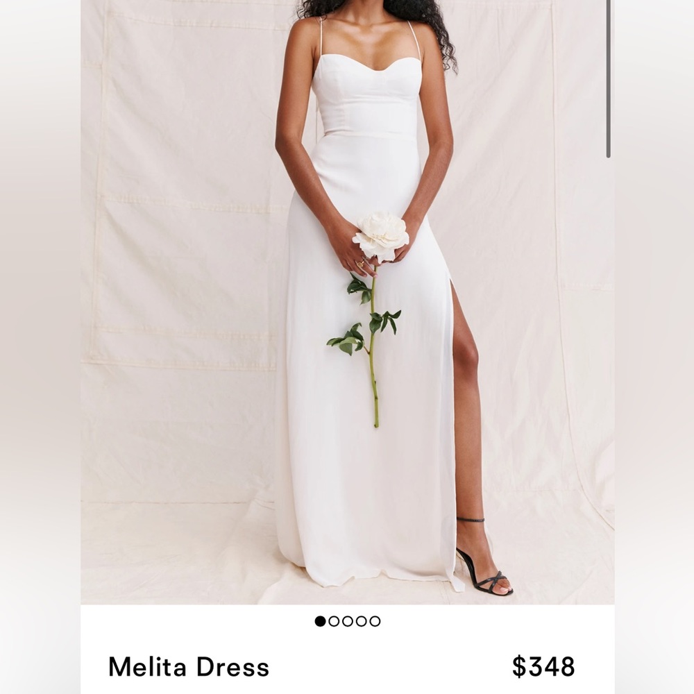 Reformation Melita Ivory Dress. Size 0